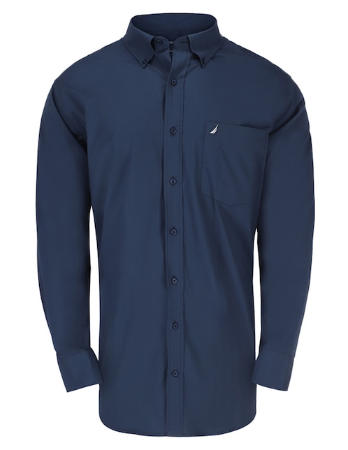 CAMISA NAUTICA M01105, 1X, AZUL MARINO