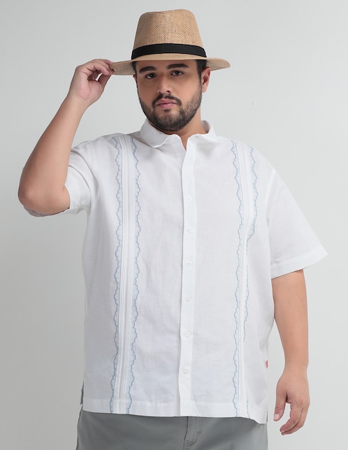 Guayabera manga corta para hombre