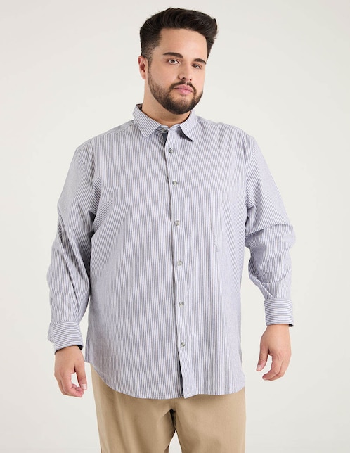 Camisa casual manga larga para hombre 1
