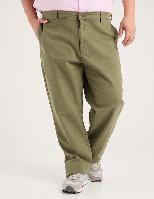 Pantalón recto de algodón para hombre 1