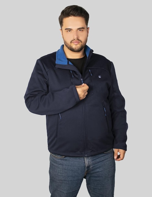 "chamarra" casual greenlander no "de" poliéster cuello a contraste "para hombre"