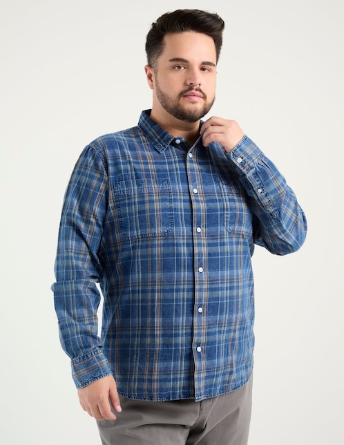 Camisa casual That's It de algodón manga larga para hombre