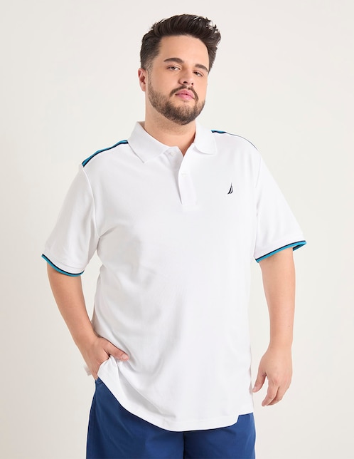 PLAYERA POLO NAUTICA N1S0, 3XL, BLANCO