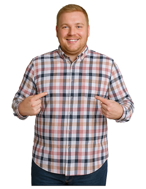 Camisa casual manga larga para hombre