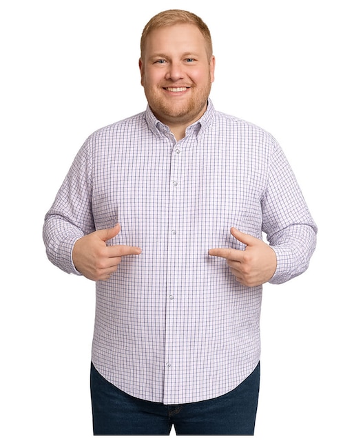 Camisa casual manga larga para hombre