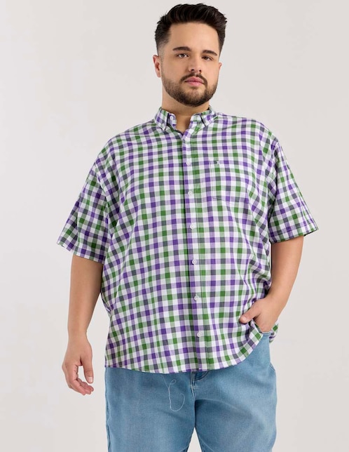 Camisa casual de algodón manga corta para hombre 1