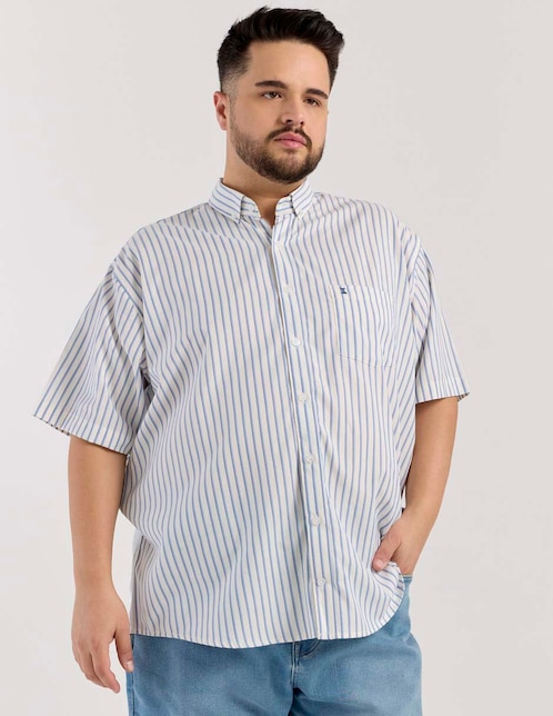 Camisa casual Dioro de algodón manga corta para hombre