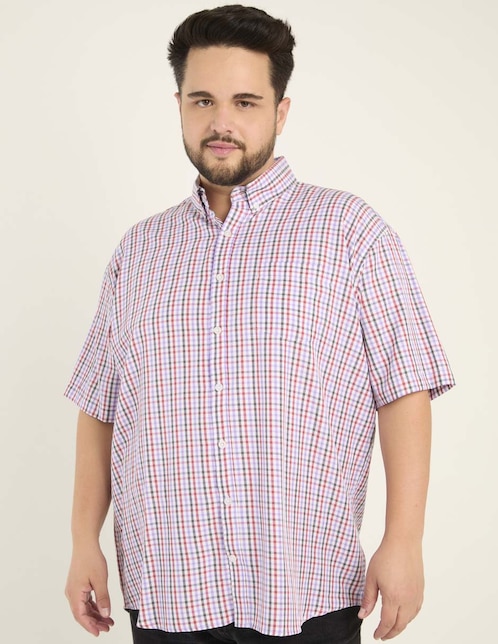 Camisa casual Dioro de algodón manga corta para hombre