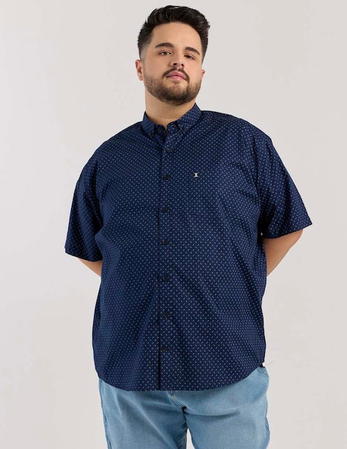 Camisa casual Dioro de algodón manga corta para hombre