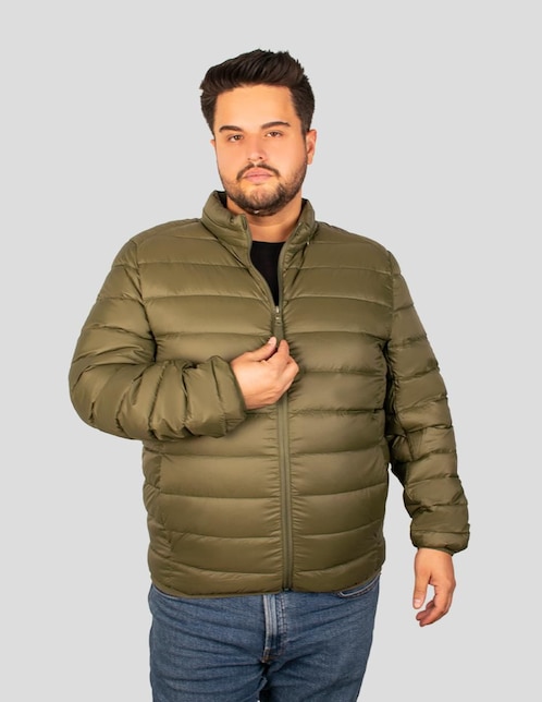 Chamarra acolchada con capucha para hombre
