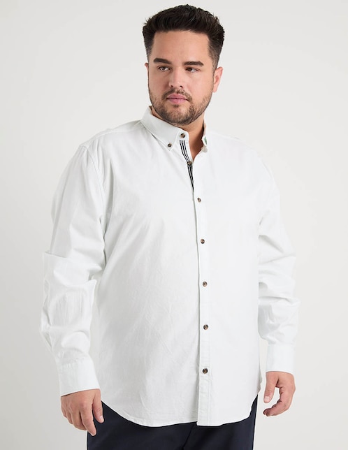 Camisa de algodón manga larga para hombre 1