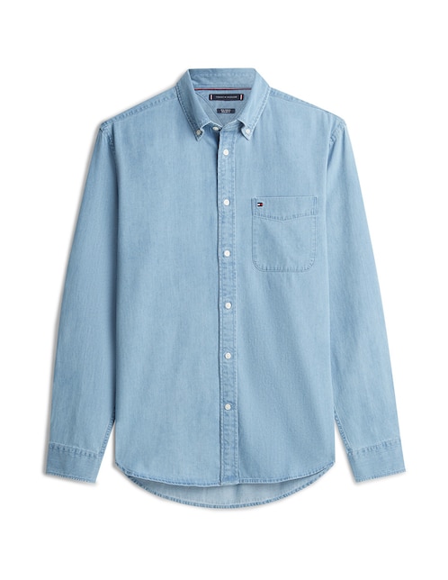 Camisa casual de algodón manga larga para hombre 1