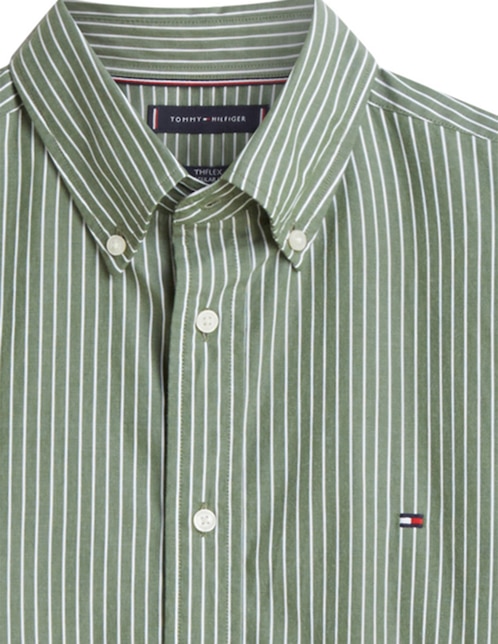 Camisa casual Tommy Hilfiger de algodón manga larga para hombre