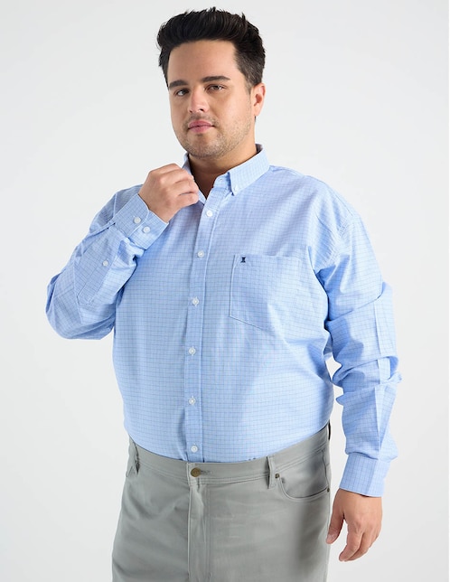 Camisa casual Dioro de algodón manga larga para hombre
