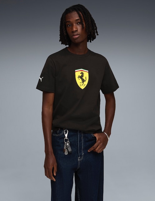 Playera Puma Motorsport Ferrari Colored Shield Tee cuello redondo para hombre