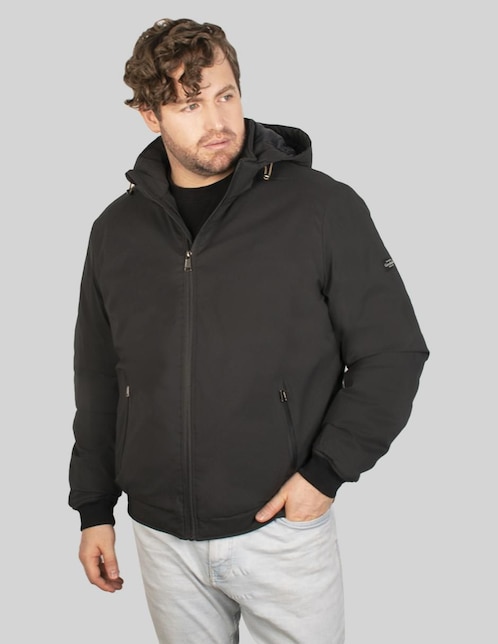 Chamarra bomber capucha desmontable para hombre 1
