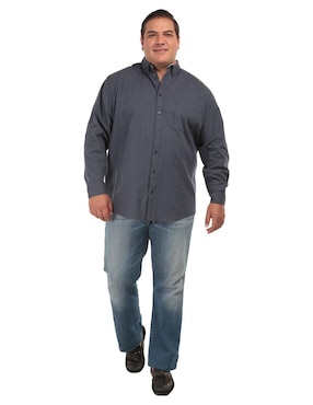 Camisa casual JBE de algodón manga larga para hombre