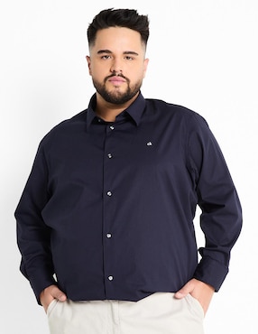 Camisa Casual Calvin Klein De Algodón Manga Larga Para Hombre