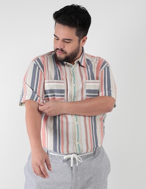 Camisa Casual JBE De Algodón Manga Corta Para Hombre