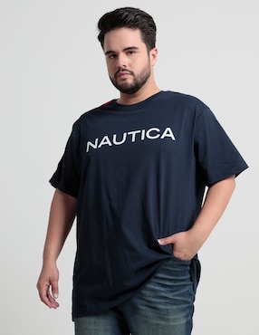 Playera Nautica Cuello Redondo Para Hombre