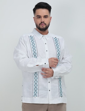 Guayabera Manga Larga Ábito Para Hombre