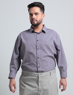 Camisa Casual JBE De Algodón Manga Larga Para Hombre