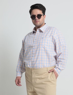 Camisa Casual Ferrioni De Algodón Manga Larga Para Hombre