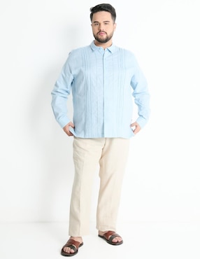 Pantalón de vestir recto Ábito de lino para hombre