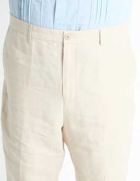 Pantalón de vestir recto Ábito de lino para hombre