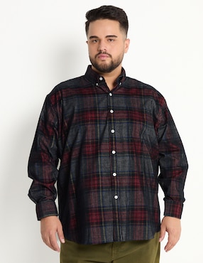 Camisa Casual Dioro De Pana Manga Larga Para Hombre