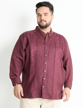 Guayabera Manga Larga Ábito Para Hombre