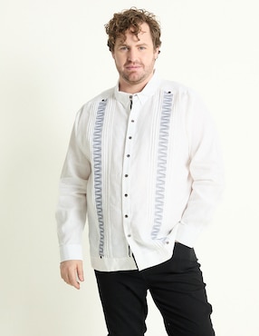 Guayabera Manga Larga Ábito Para Hombre