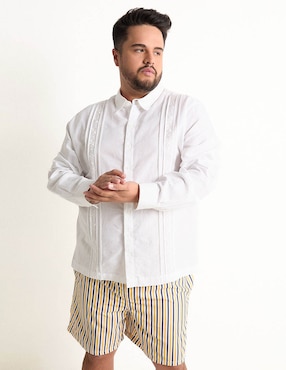 Guayabera Manga Larga Costavana Para Hombre