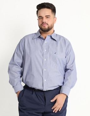 Camisa Casual Nautica De Algodón Manga Larga Para Hombre