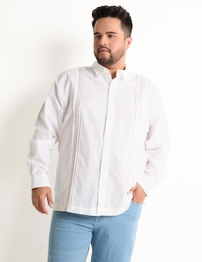 Guayabera Manga Larga Costavana Para Hombre