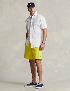 Camisa casual Polo Ralph Lauren de algodón manga corta para hombre