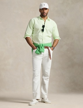 Camisa casual Polo Ralph Lauren de algodón manga larga para hombre