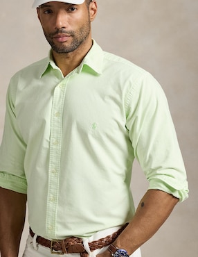 Camisa casual Polo Ralph Lauren de algodón manga larga para hombre