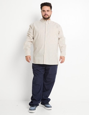Camisa casual Jbe de algodón manga larga para hombre