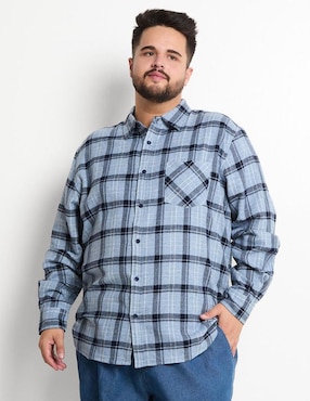 Camisa casual Jbe de algodón manga larga para hombre