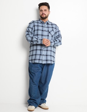 Camisa casual Jbe de algodón manga larga para hombre