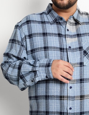 Camisa casual Jbe de algodón manga larga para hombre