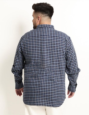 Camisa casual Jbe de algodón manga larga para hombre