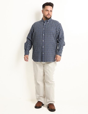 Camisa casual Jbe de algodón manga larga para hombre
