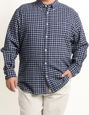 Camisa casual Jbe de algodón manga larga para hombre