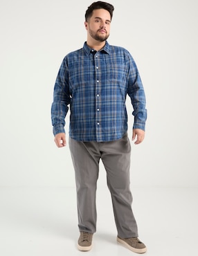 Camisa casual That's It de algodón manga larga para hombre