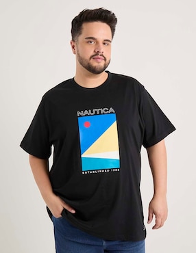 Playera Nautica cuello redondo para hombre