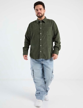 Camisa casual That's It de algodón manga larga para hombre