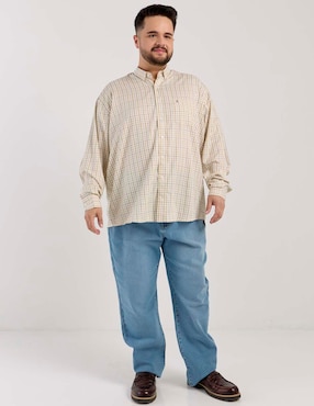 Camisa casual Dioro de algodón manga larga para hombre