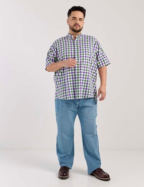 Camisa casual Dioro de algodón manga corta para hombre